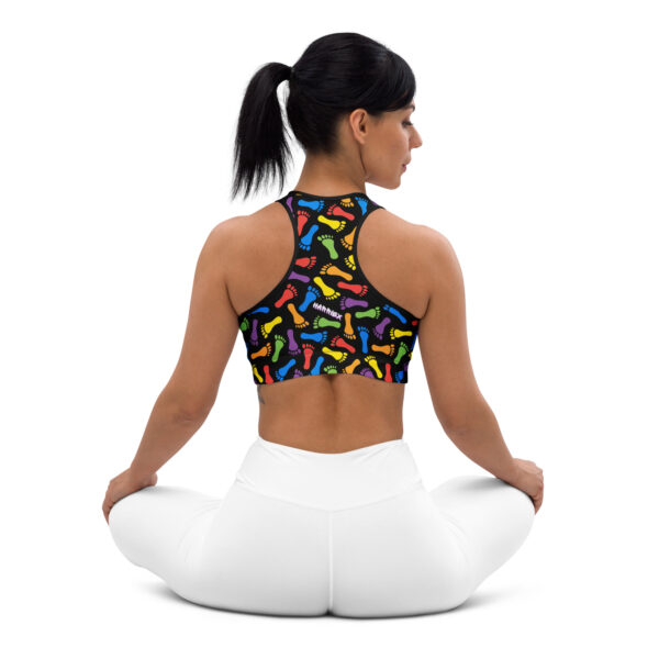 Harriex | Rainbow Foot Padded Sports Bra - Image 3