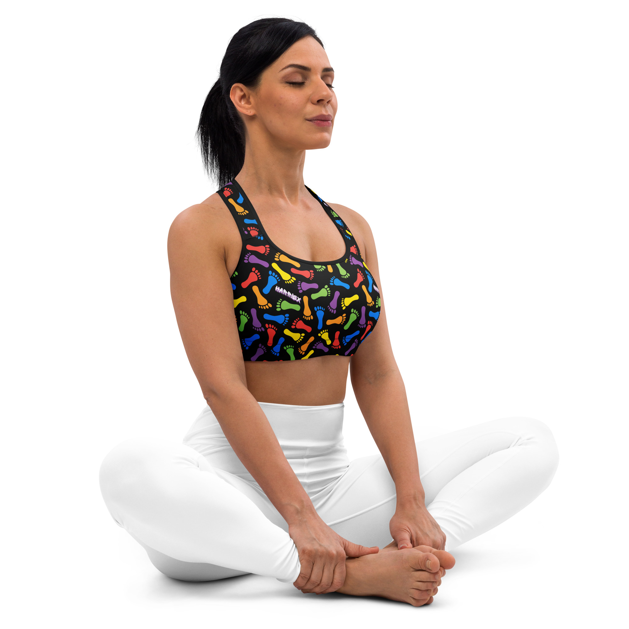Harriex | Rainbow Foot Padded Sports Bra